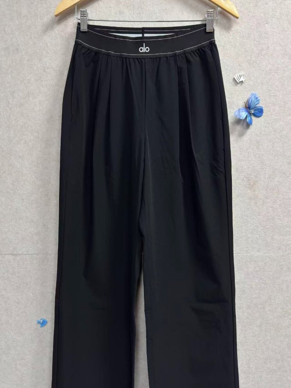 ALO Yoga Black Suit Up Trouser Regular 30"👩💻Effortless Straight Fit Pants🔥